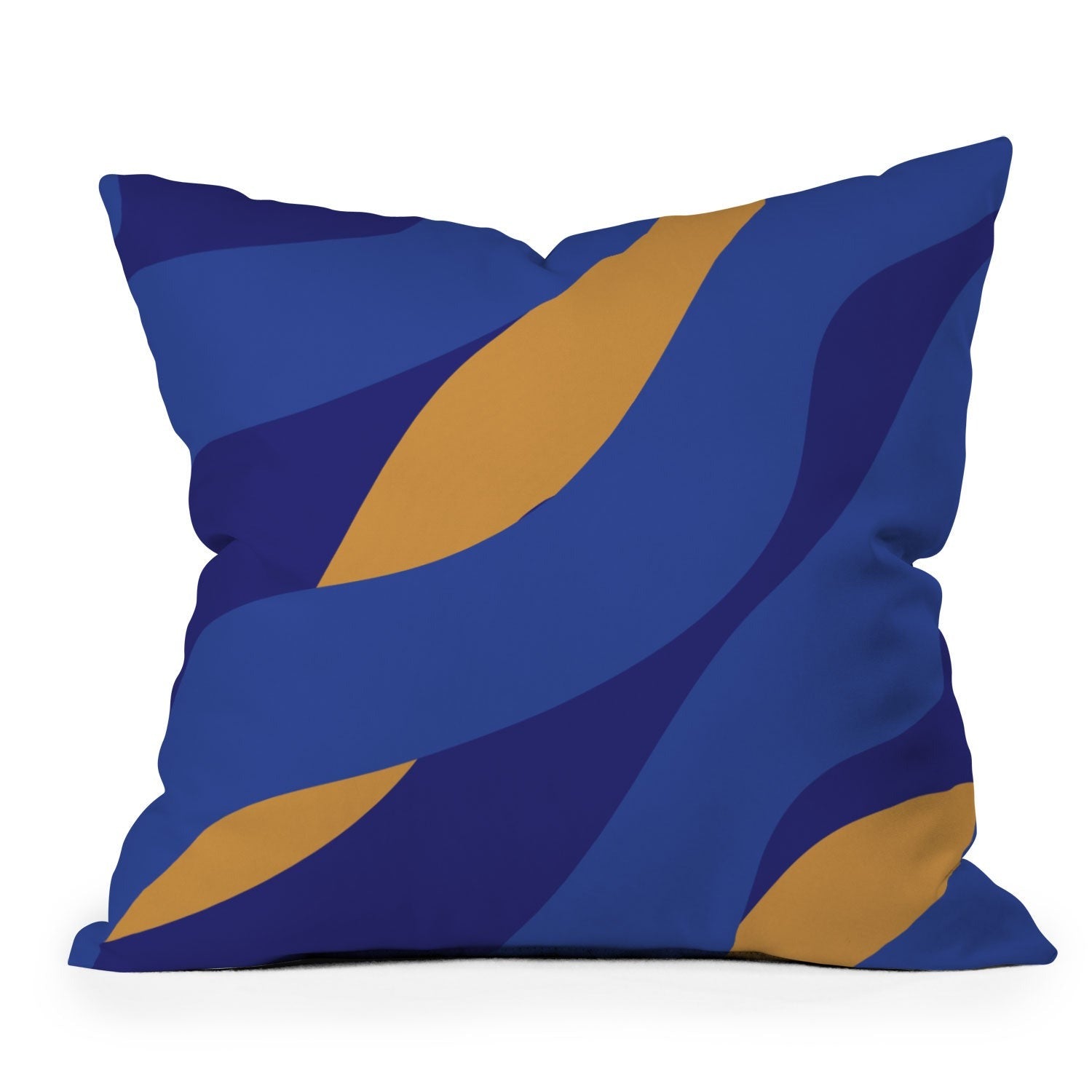 Camilla Foss Pebbles in Stream Outdoor Throw Pillow