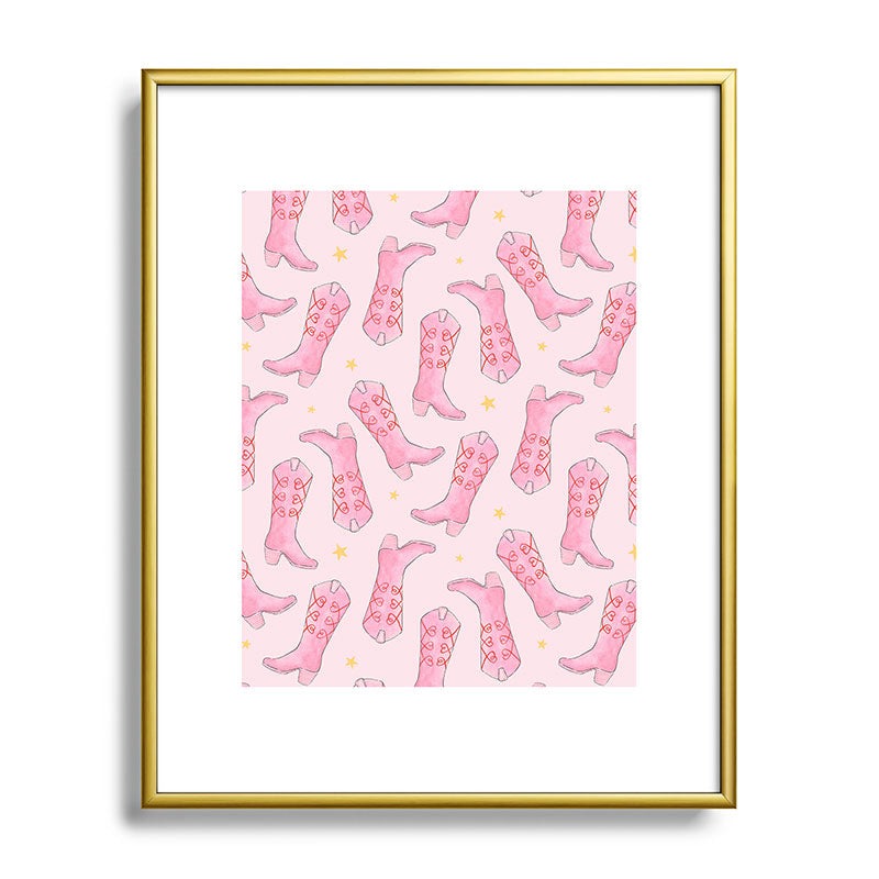Love_Ryming Stars and Boots Metal Framed Art Print