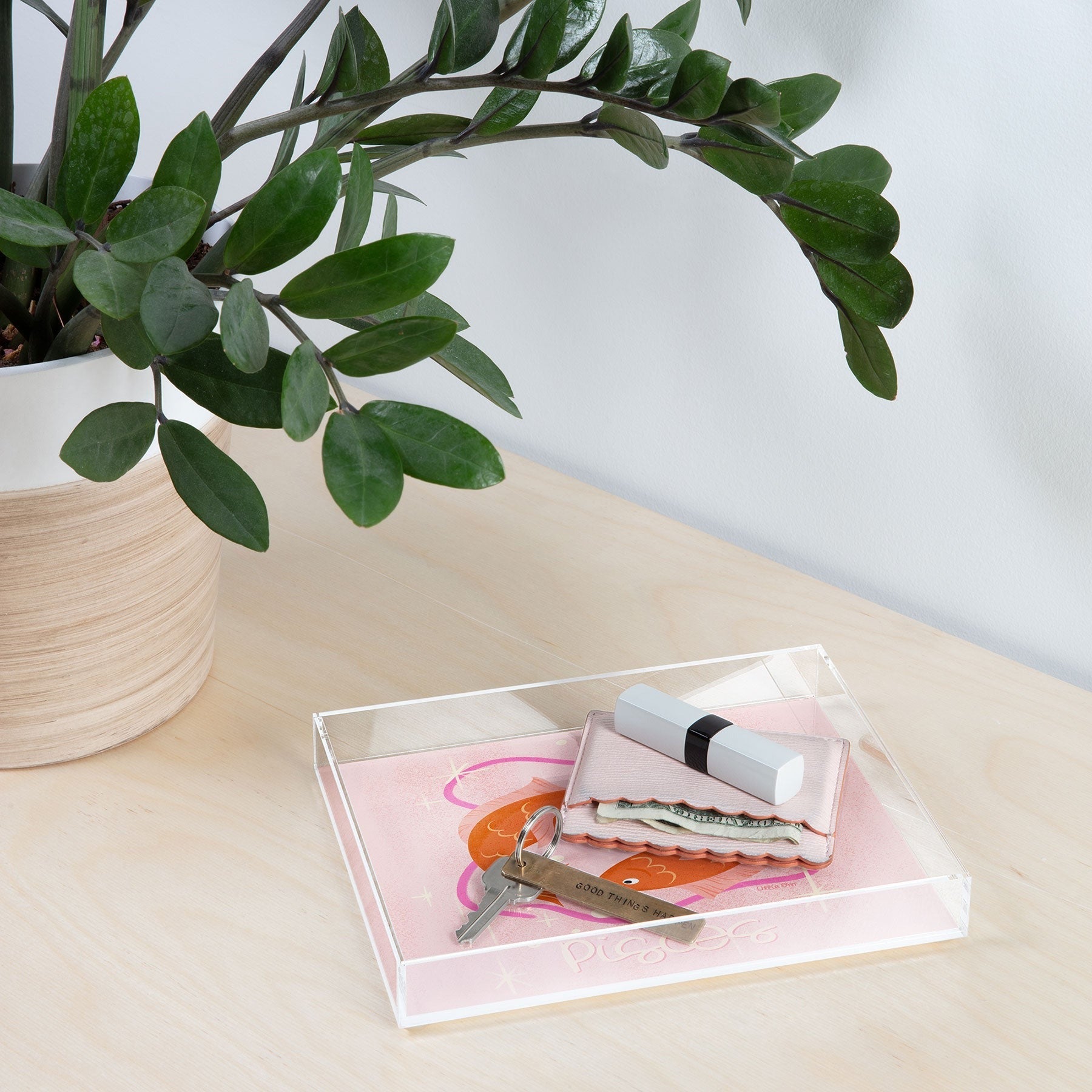 Little Om Zodiac Sign Pisces Acrylic Tray