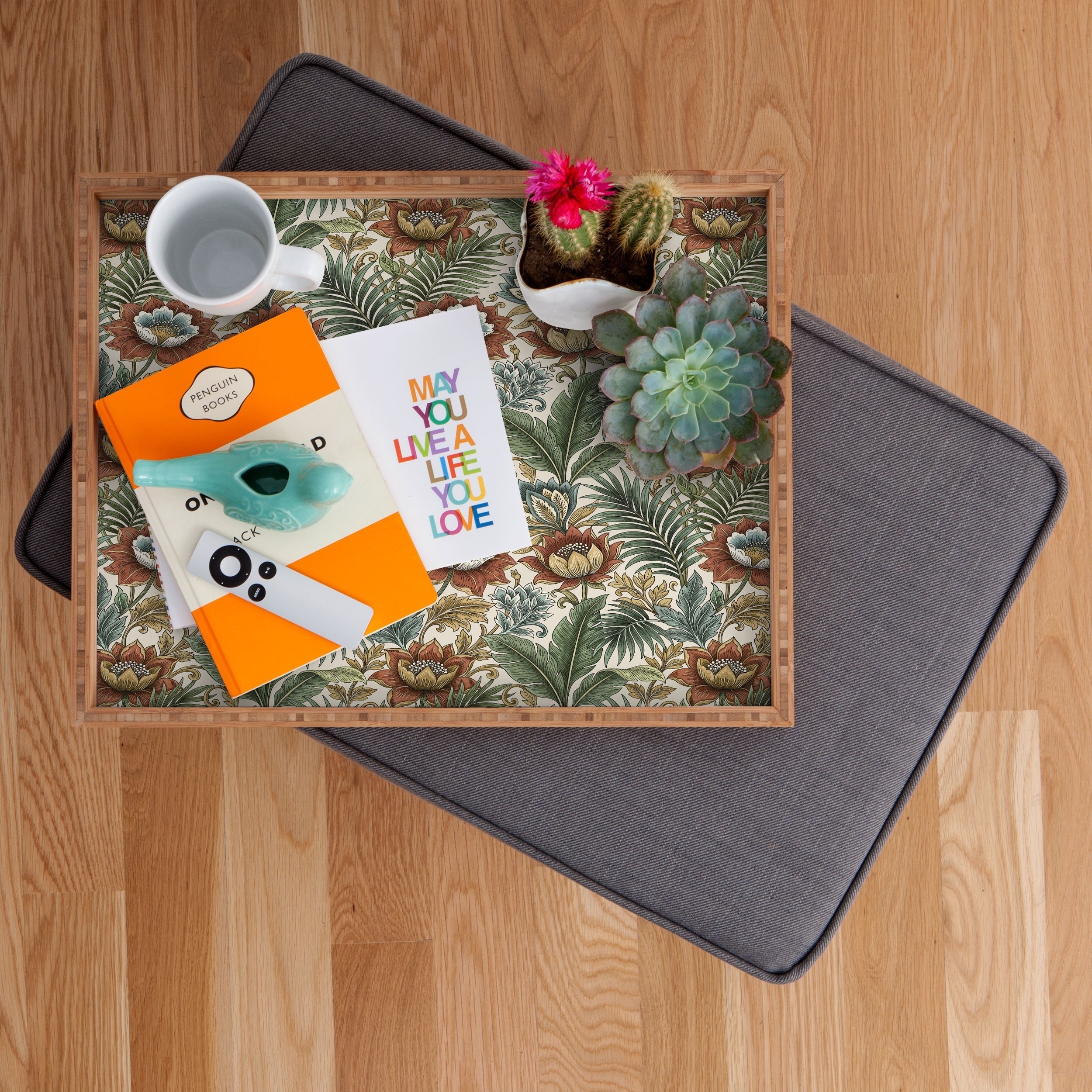 Marta Barragan Camarasa Retro Jungle Garden Rectangular Tray