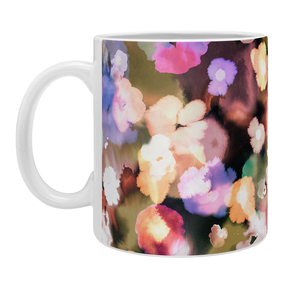 Ninola Design Botanic Retreat Ombre Abstract Watercolor Flowers Pink gold Coffee Mug