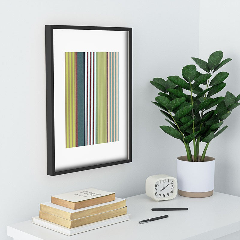 Marta Barragan Camarasa Colorful Stripe Delight Recessed Framing Rectangle