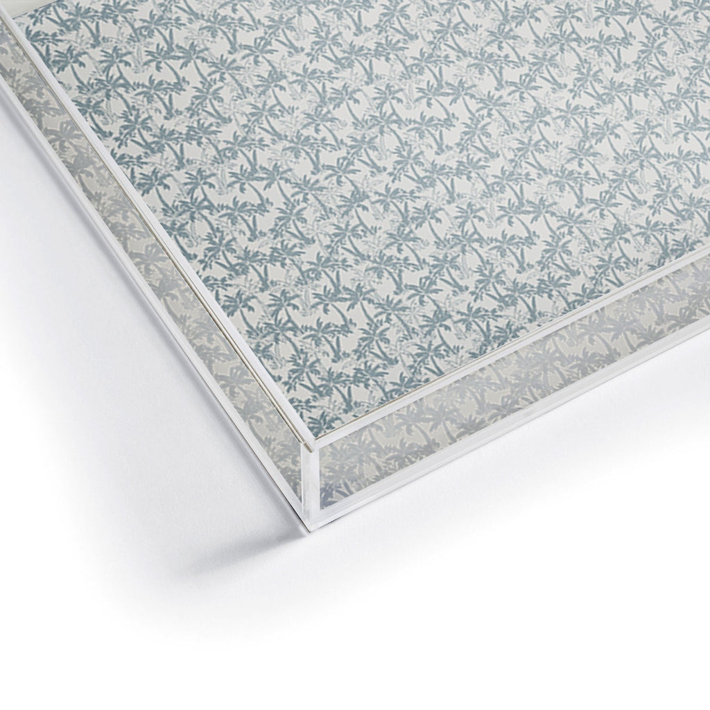 CoastL Studio Palm Forest Coastal Blue Acrylic Tray