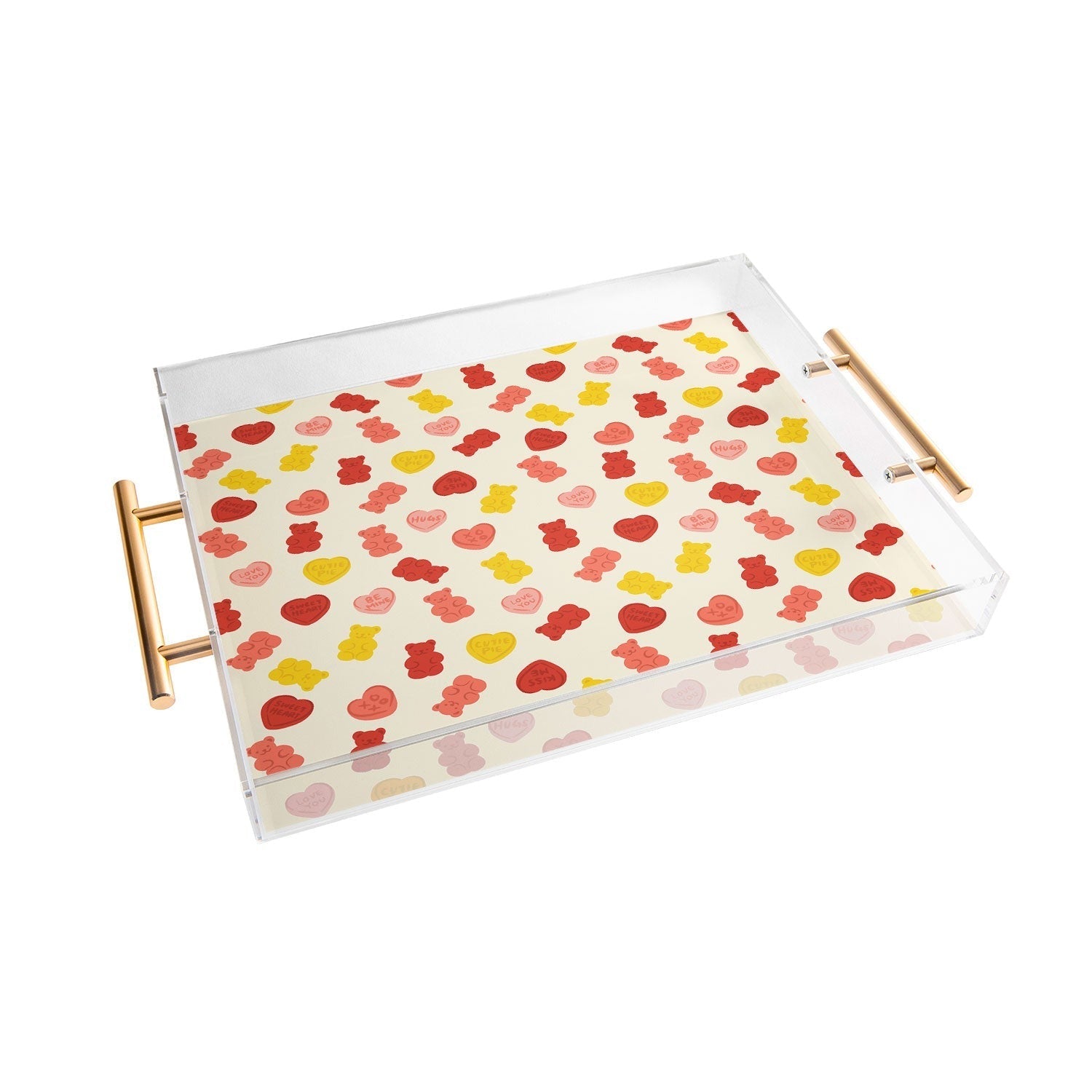 Design by Spark Gummy Bears and Candy Hearts Valentines Acrylic Tray