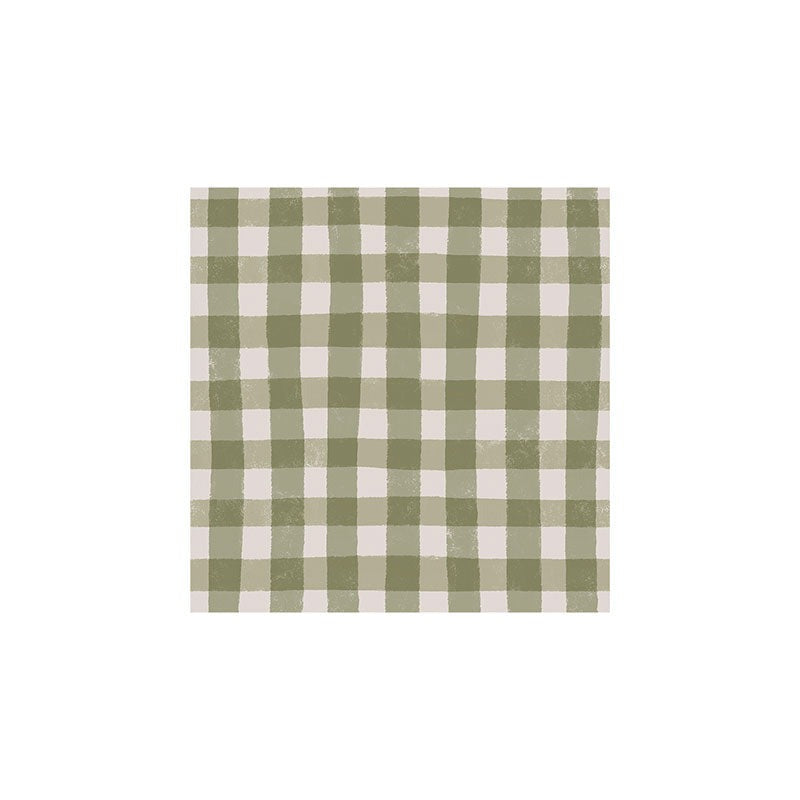 Menina Lisboa Rustic Green Plaid Art Print