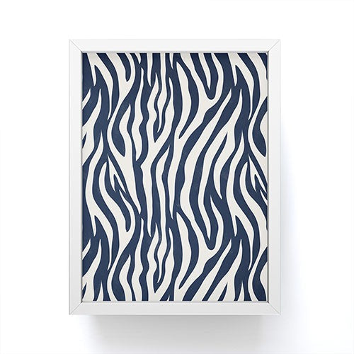 Avenie BR Navy Tiger Stripes Framed Mini Art Print