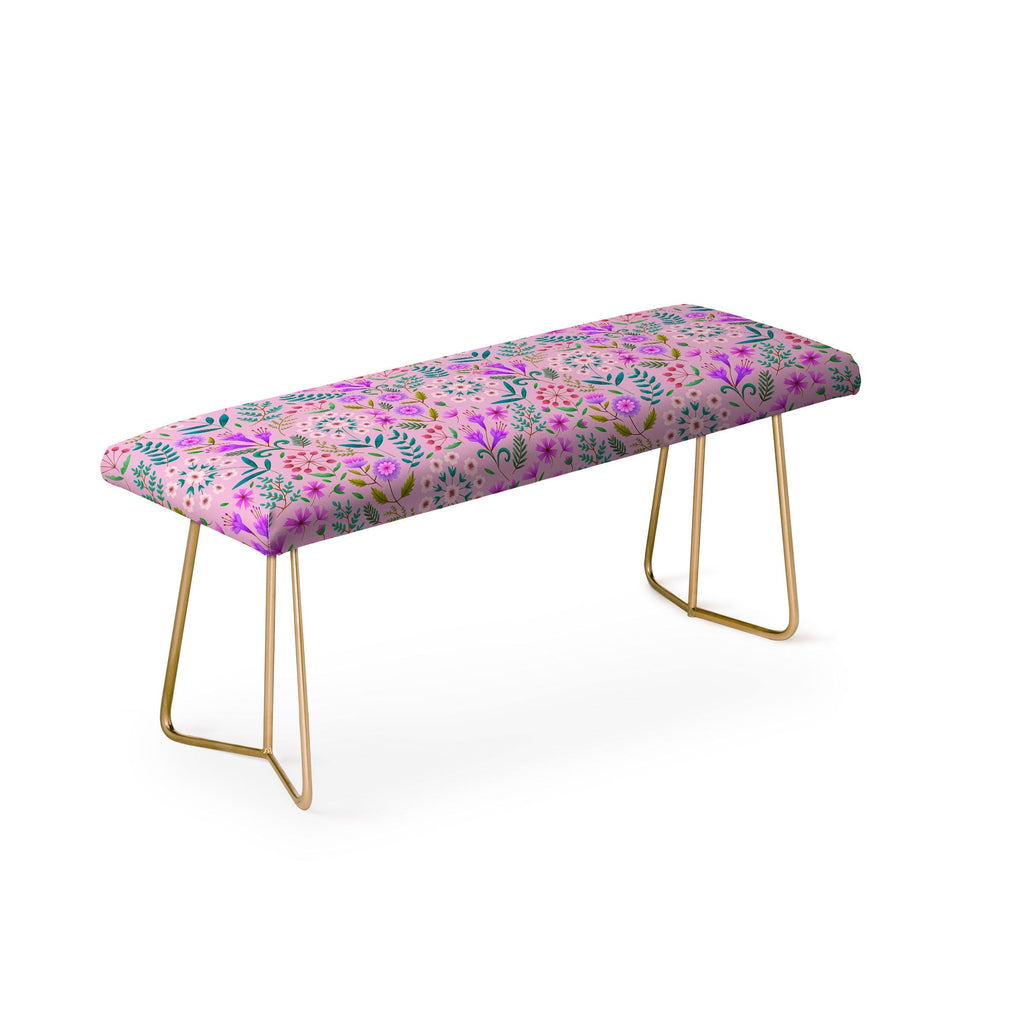 Pimlada Phuapradit Ditsy Purple Floral Half Drop Bench