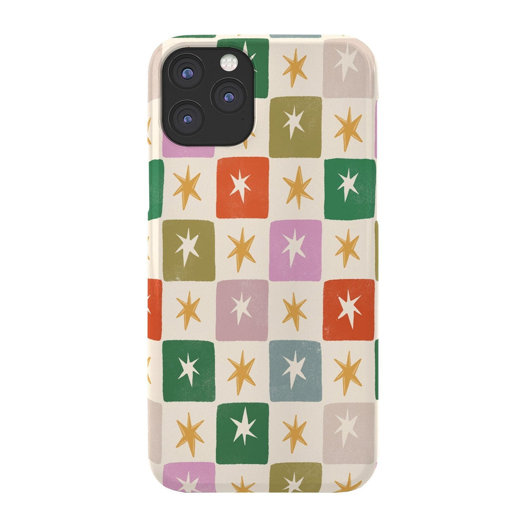LouBruzzoni Retro Star Block Pattern Phone Case