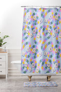 Design by Spark Scrabble Board Game Night Shower Curtain And Mat