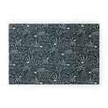 Little Om Pattern Shooting Stars blue Welcome Mat