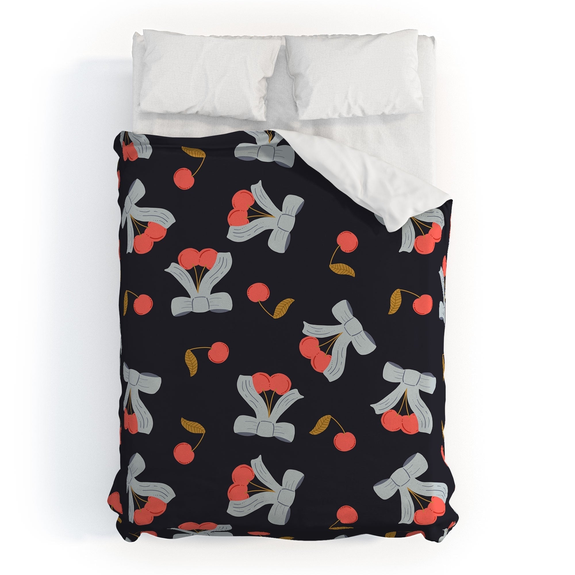Jennifer Labre Cherries and Bows Duvet Cover