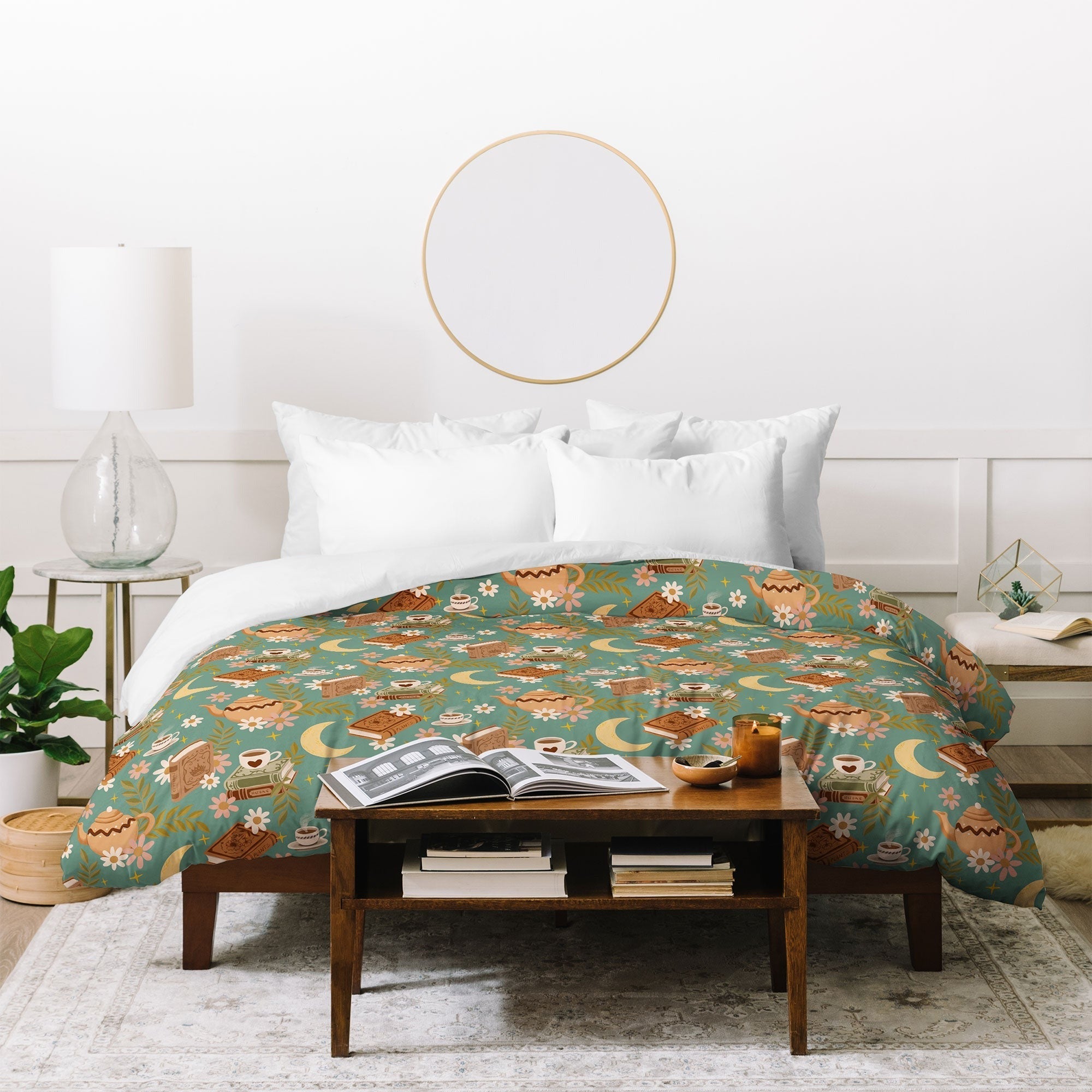 Avenie Moonlit Reading Nook I Duvet Cover