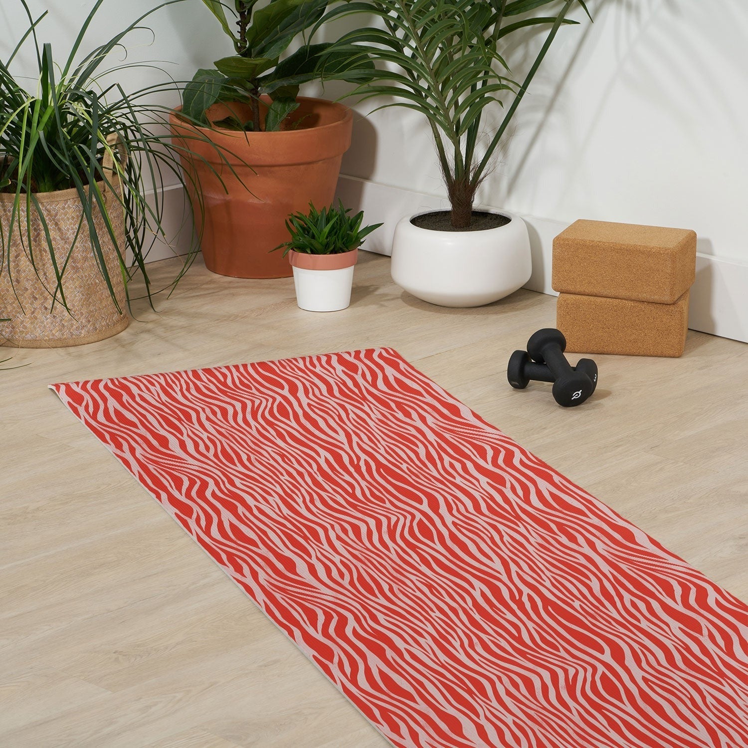 Avenie BR Red Zebra Stripe Yoga Mat