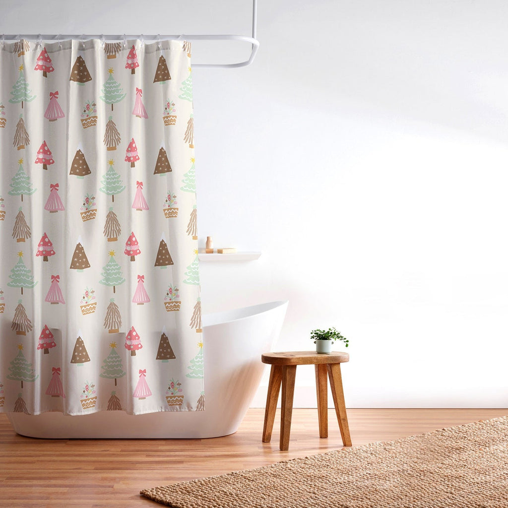 Design by Spark Christmas Tree Delight Shower Curtain