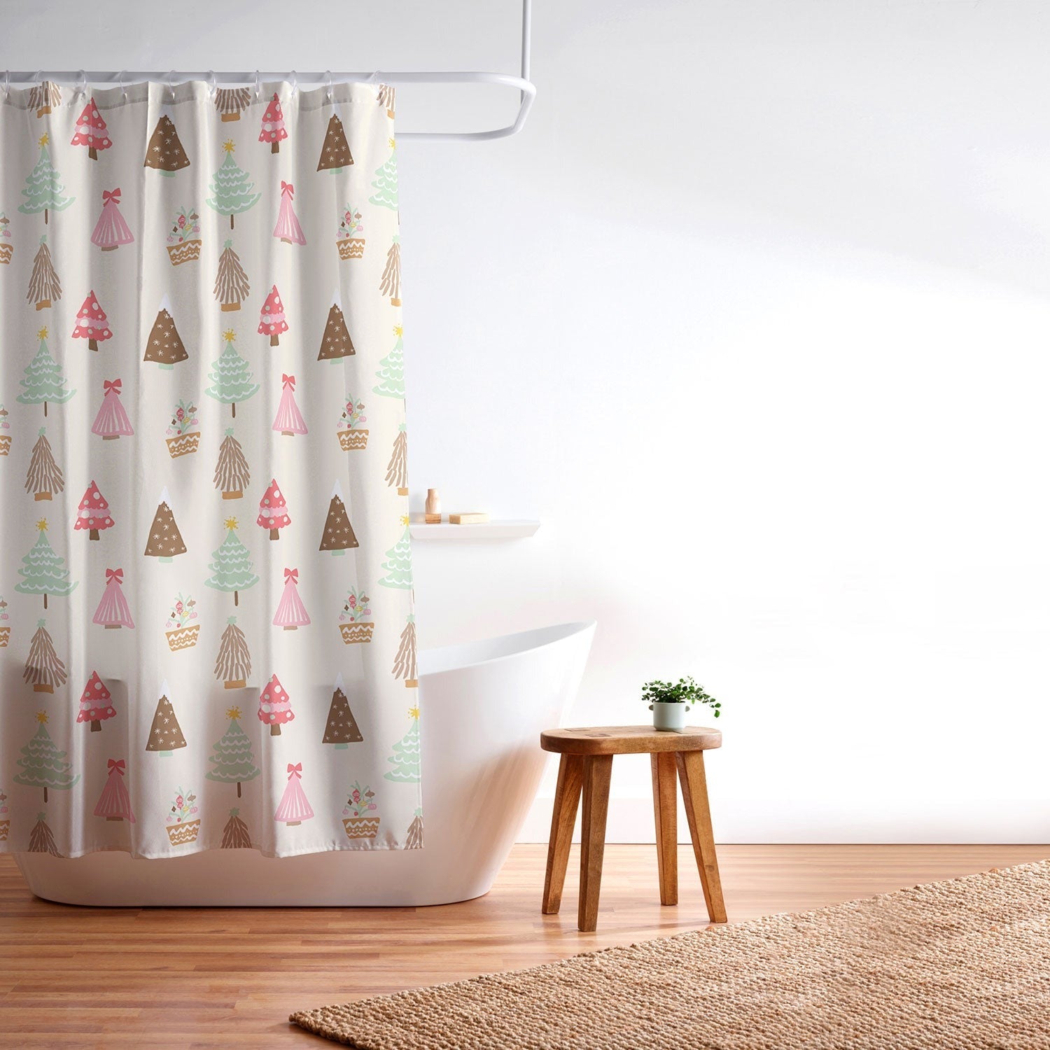 Design by Spark Christmas Tree Delight Shower Curtain