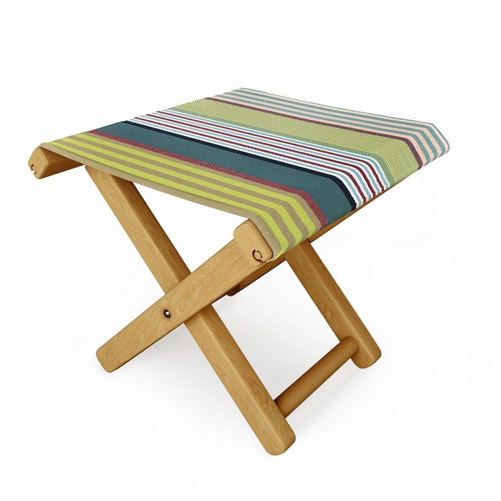 Marta Barragan Camarasa Colorful Stripe Delight Folding Stool