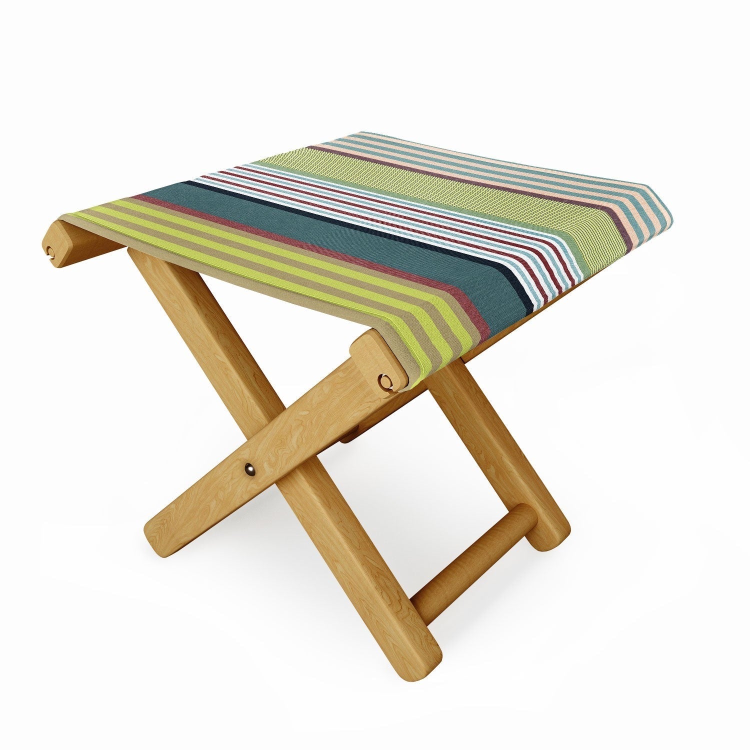 Marta Barragan Camarasa Colorful Stripe Delight Folding Stool