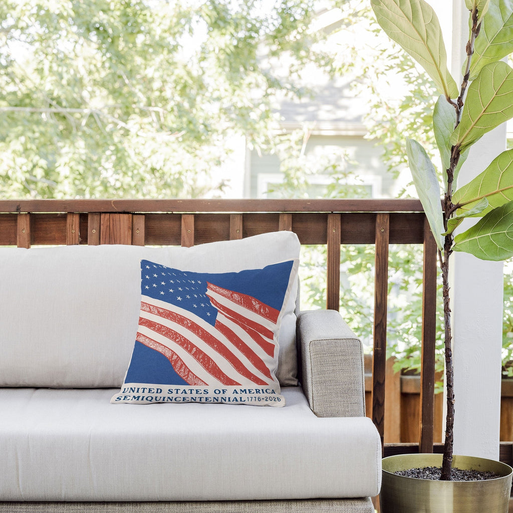DENY Designs Stars n Stripes Semiquincentennial Outdoor Throw Pillow