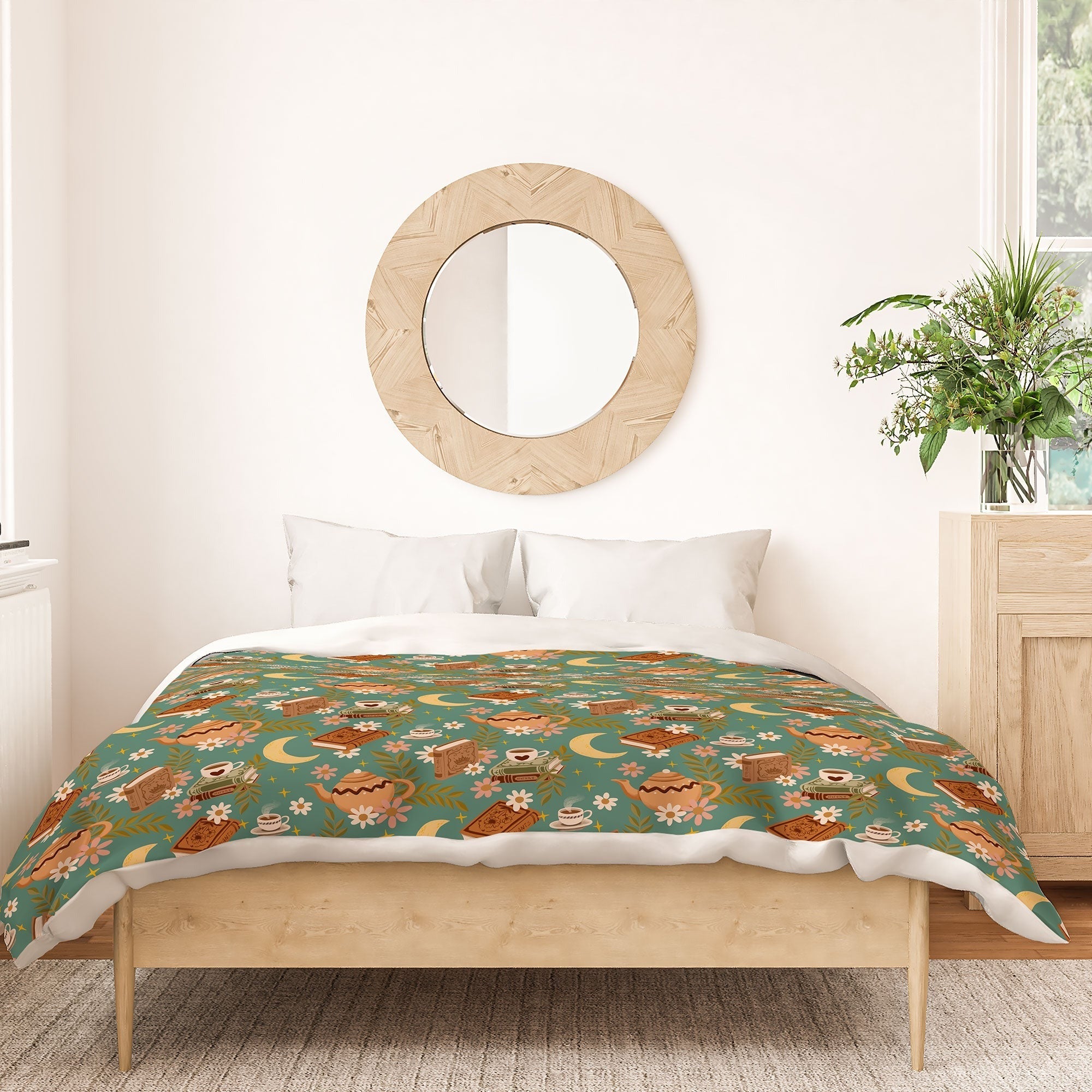 Avenie Moonlit Reading Nook I Duvet Cover
