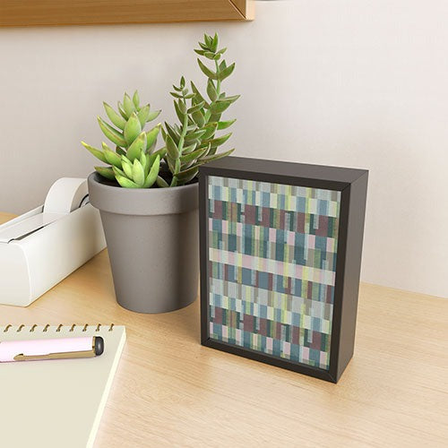 Marta Barragan Camarasa Dynamic Linear Blocks Framed Mini Art Print