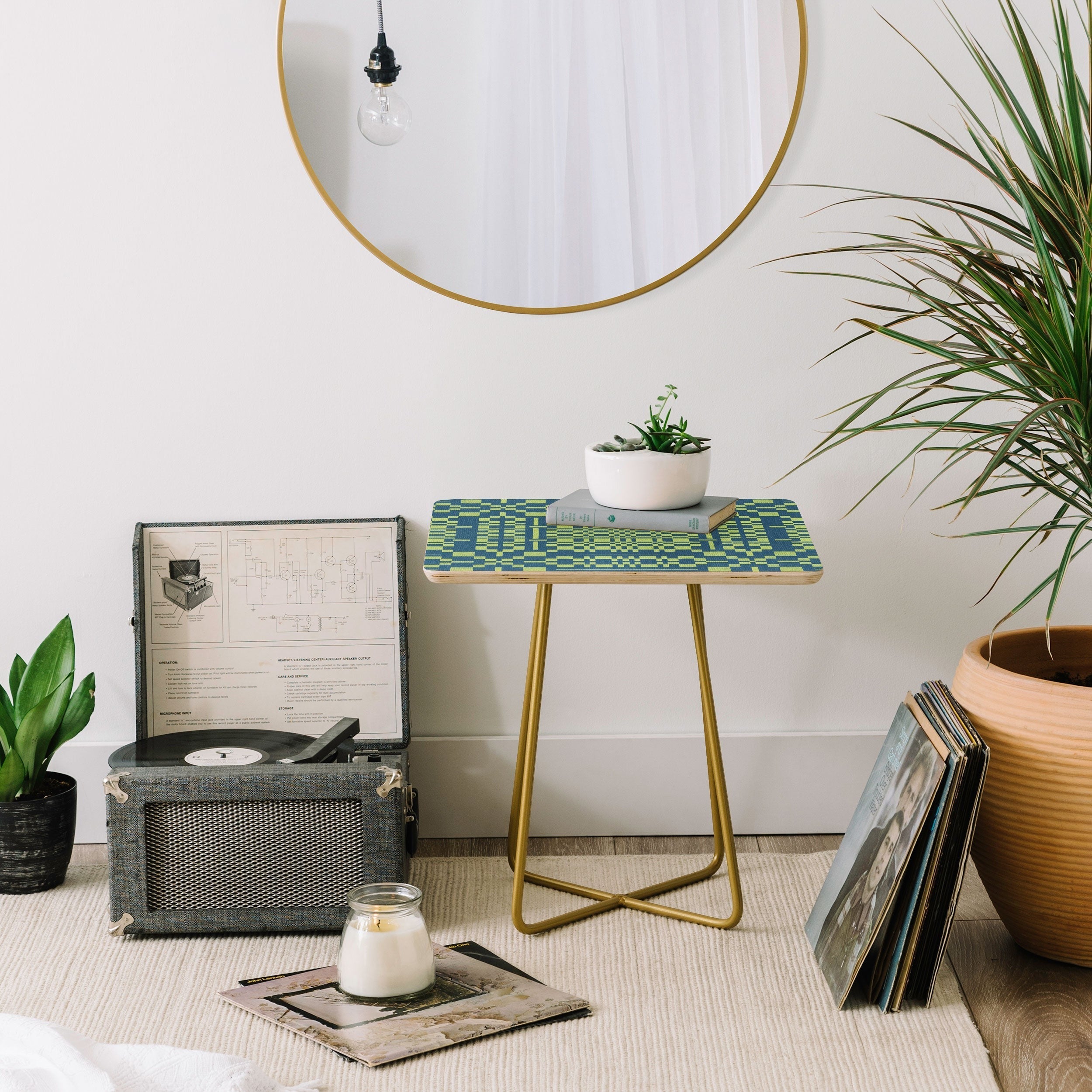 Marta Barragan Camarasa Nostalgic Grid Design Side Table