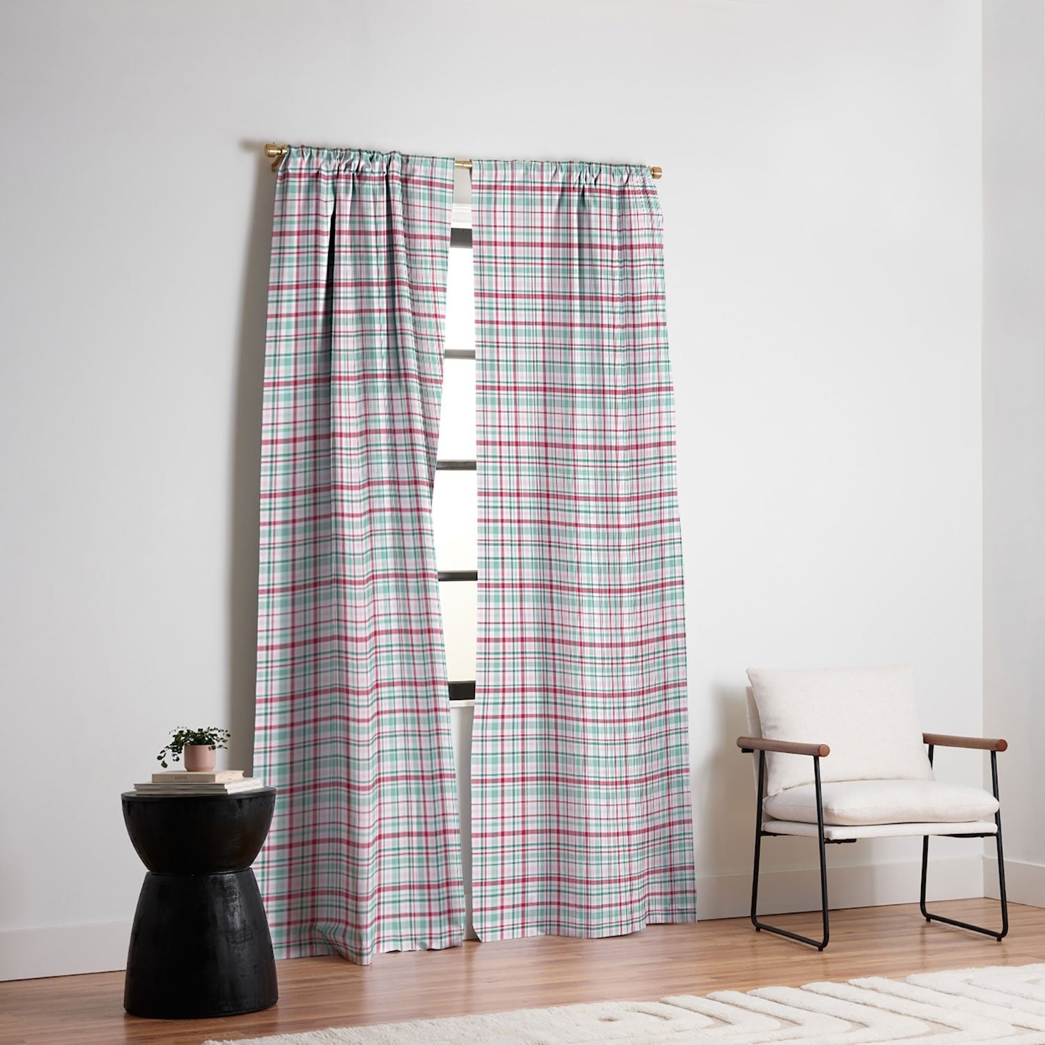 Lisa Argyropoulos Merry Vintage Plaid Blackout Window Curtain