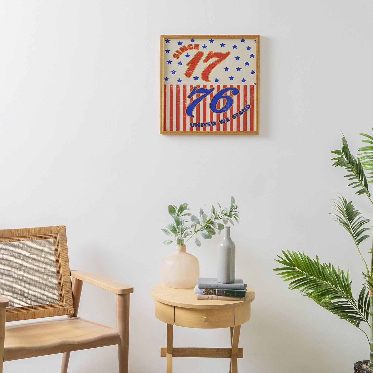 DENY Designs 1776 Stars Framed Wall Art