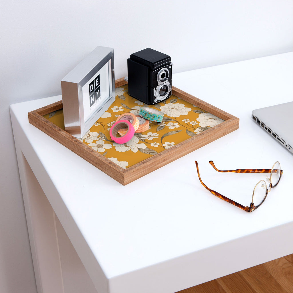 Gabriela Fuente Roberta Sunflower Square Tray