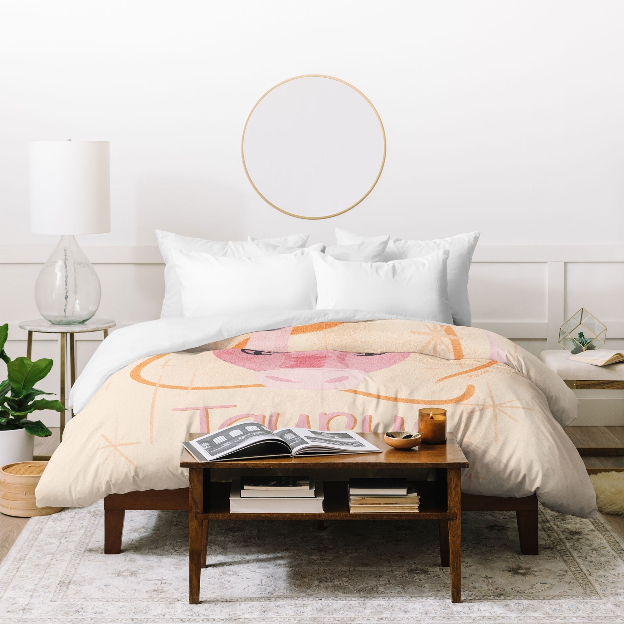 Little Om Zodiac Sign Taurus Duvet Cover
