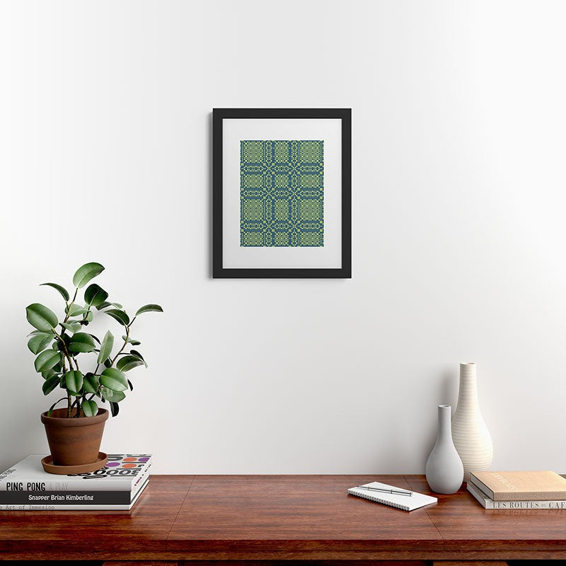 Marta Barragan Camarasa Nostalgic Grid Design Framed Art Print