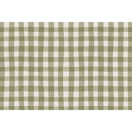 Menina Lisboa Rustic Green Plaid Wall Mural