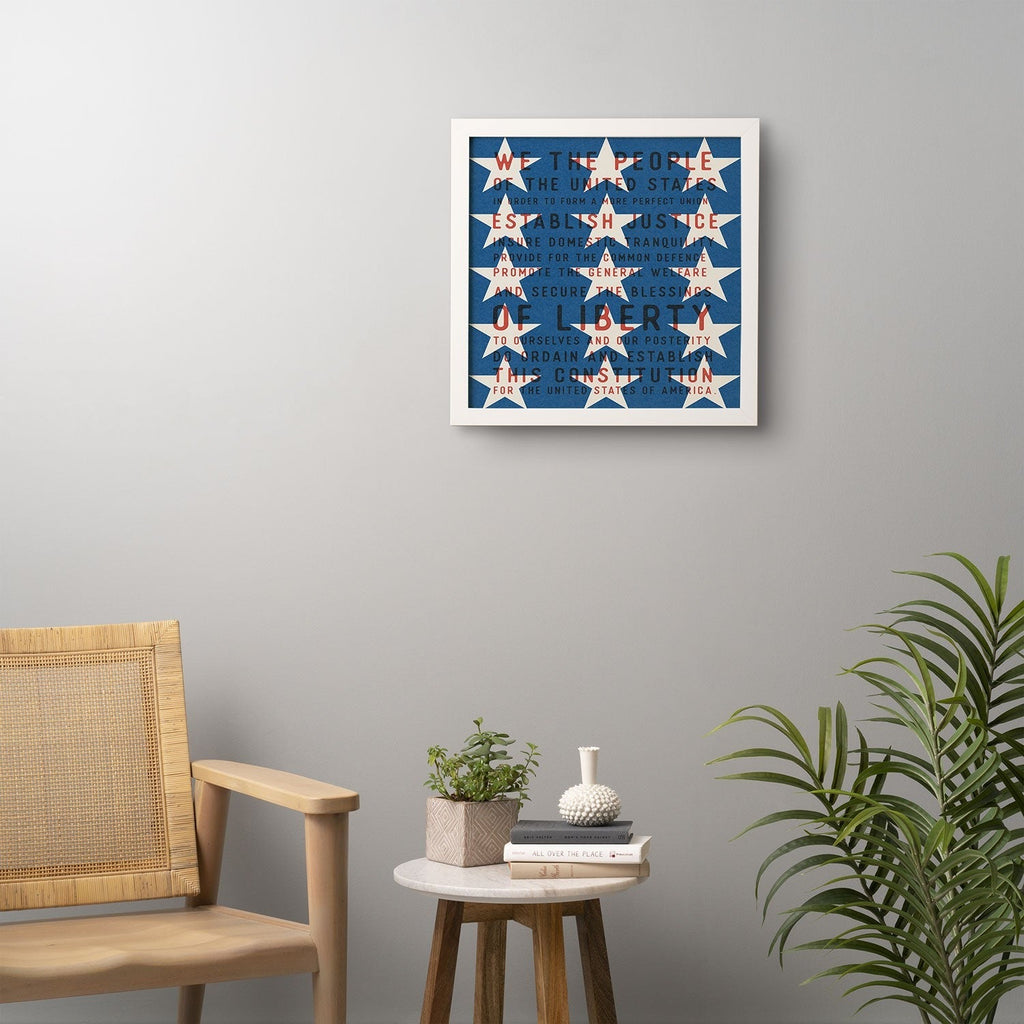 DENY Designs Starred Preamble Framed Wall Art