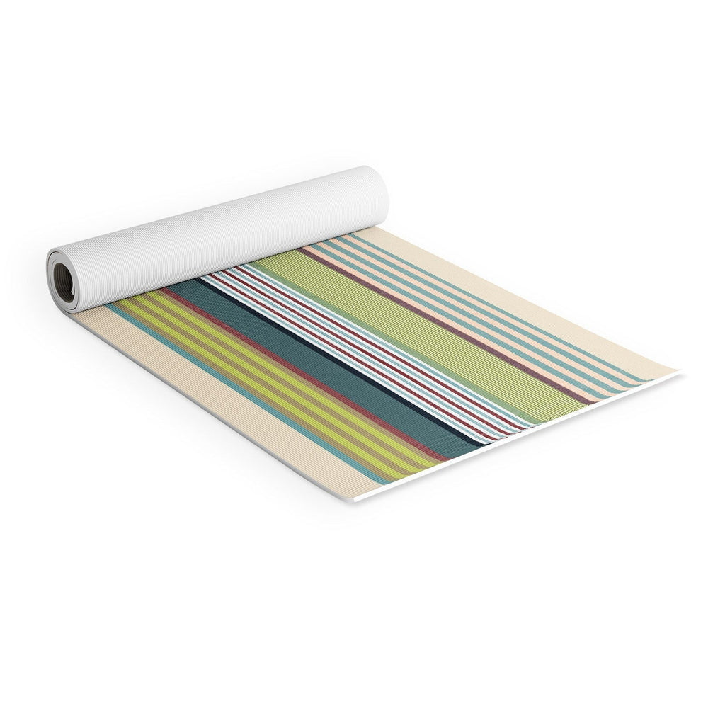Marta Barragan Camarasa Colorful Stripe Delight Yoga Mat