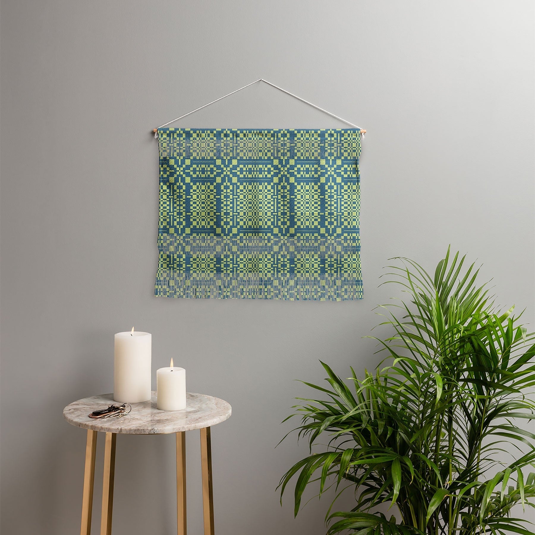 Marta Barragan Camarasa Nostalgic Grid Design Wall Hanging Landscape