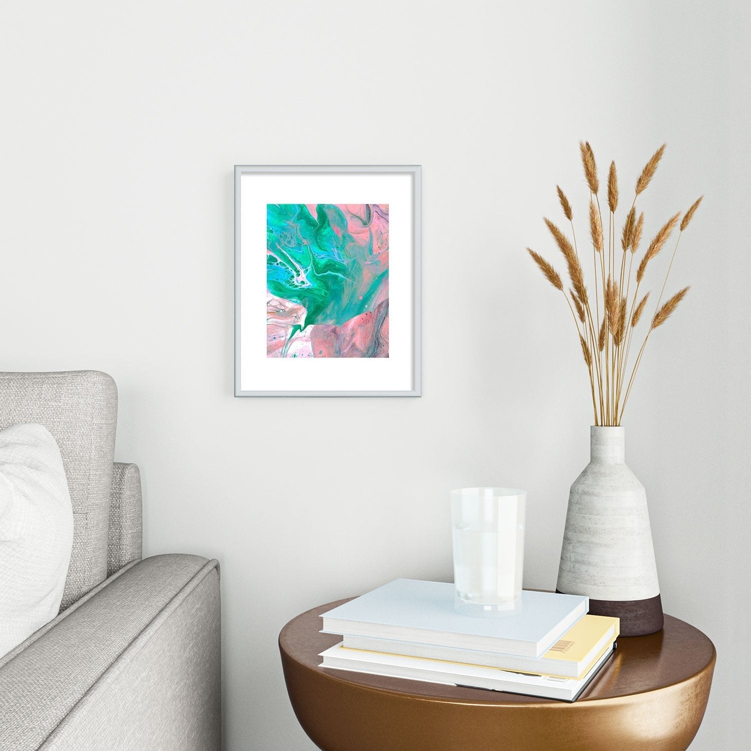 83 Oranges Another Worldly Metal Framed Art Print