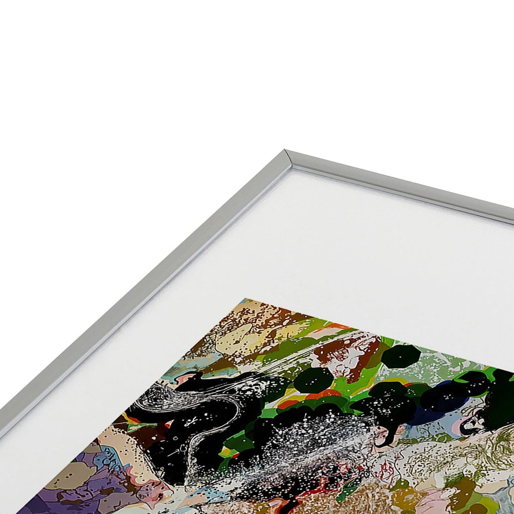 83 Oranges Echoes Beneath the Surface Metal Framed Art Print