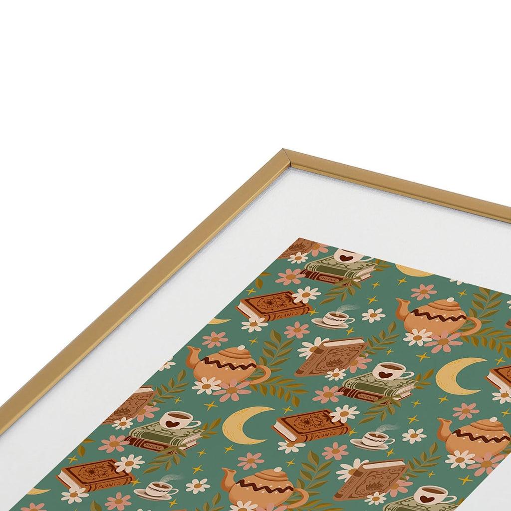 Avenie Moonlit Reading Nook I Metal Framed Art Print