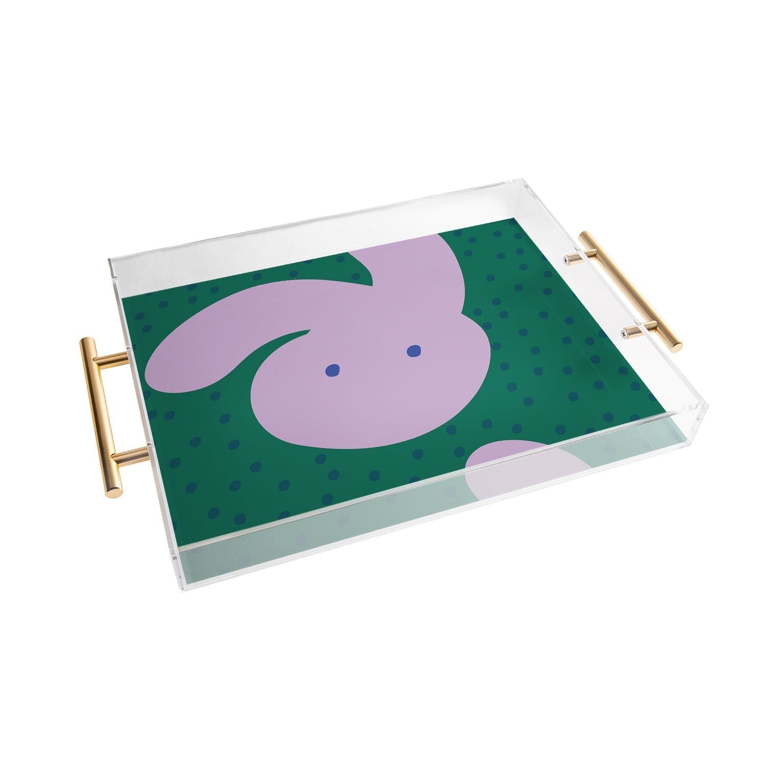 Camilla Foss Pebbles and Rabbit Acrylic Tray