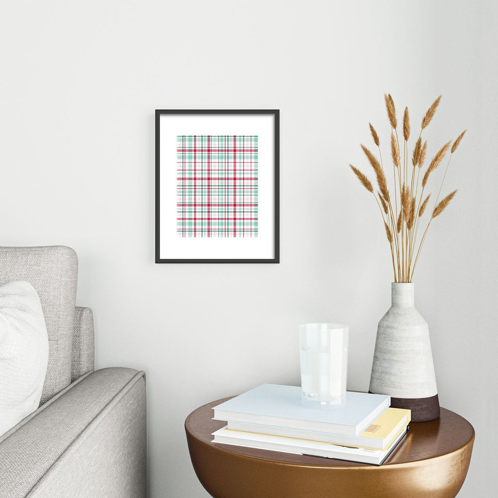 Lisa Argyropoulos Merry Vintage Plaid Metal Framed Art Print