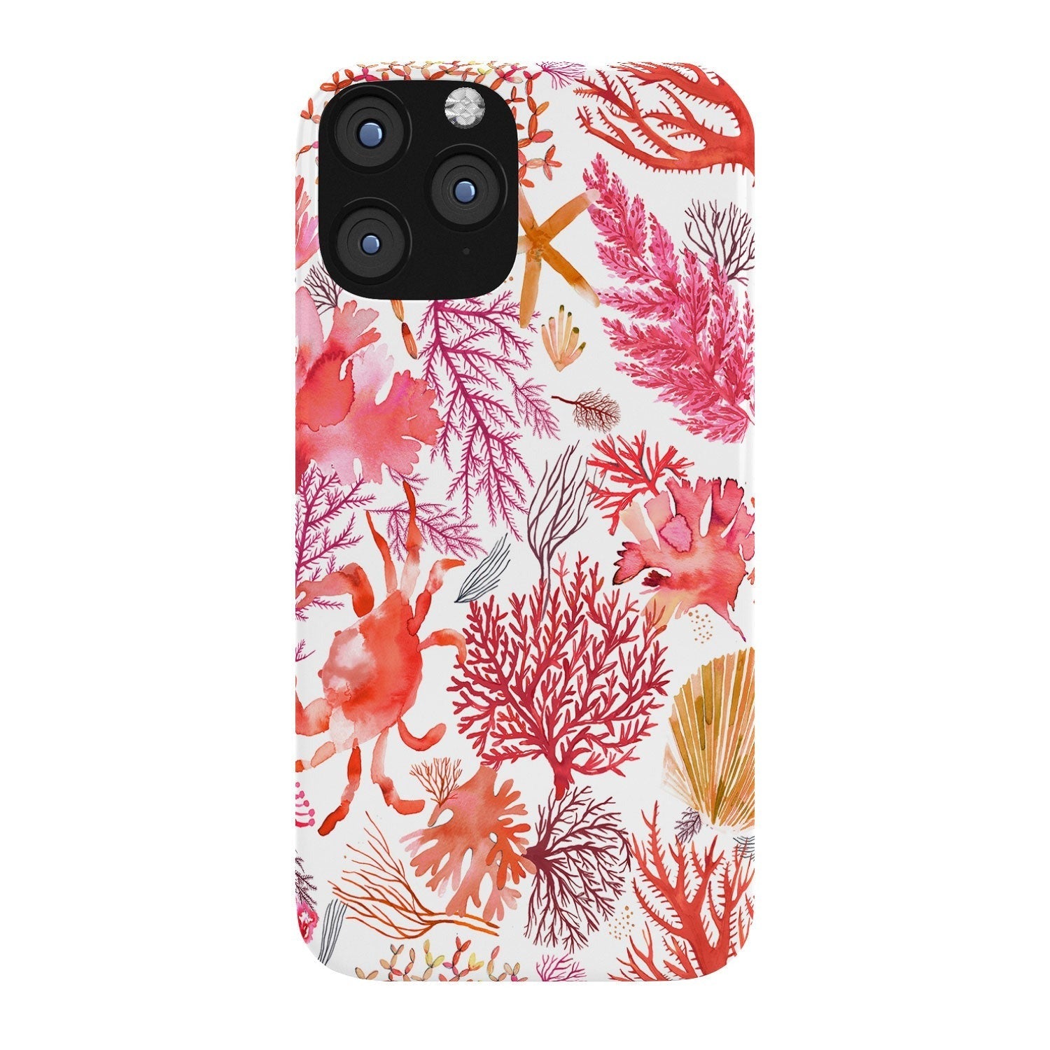 Ninola Design Botanic Retreat Coral Reef Crab Lobster Red Phone Case