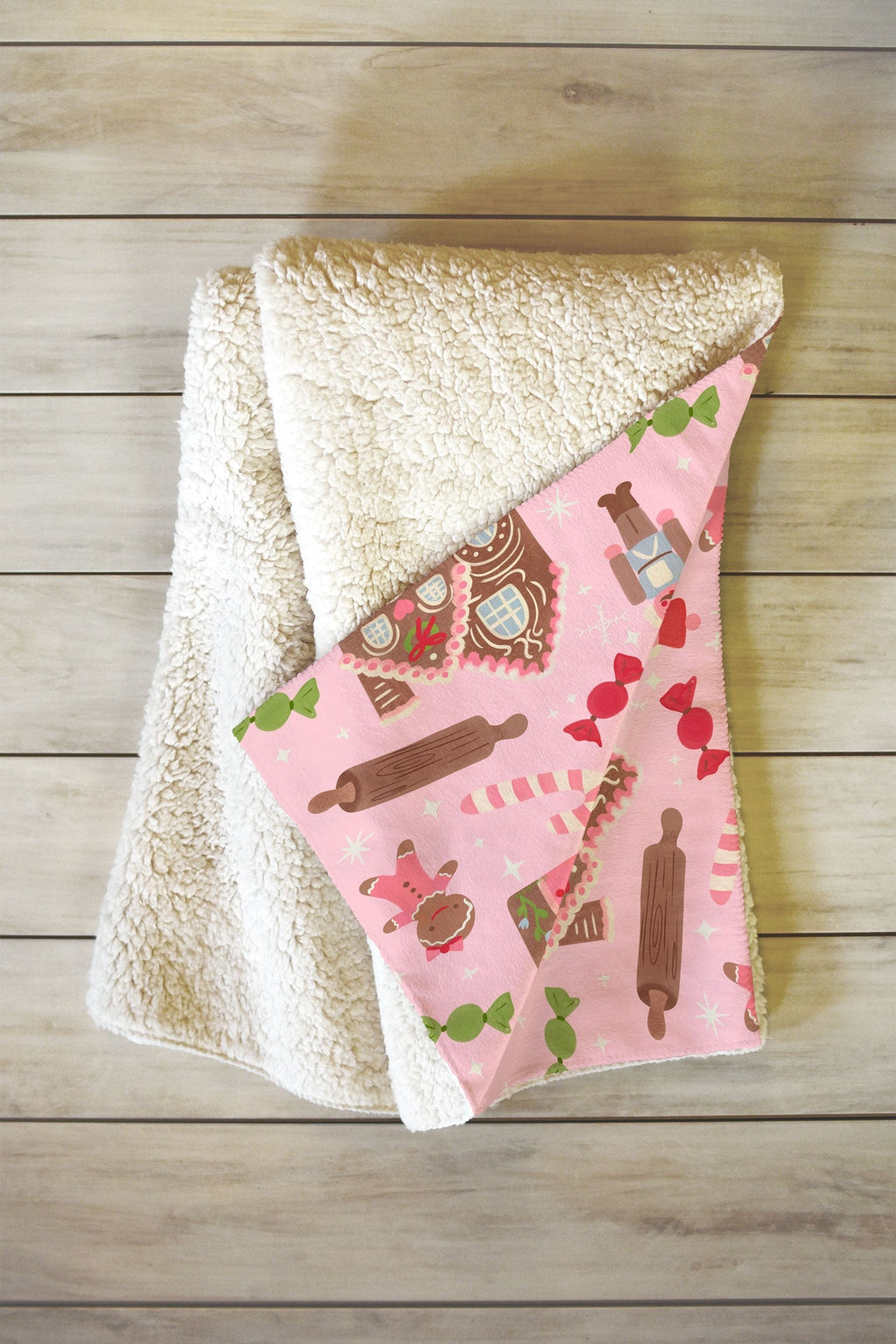 carriecantwell Sweet Christmas Holidays Fleece Throw Blanket