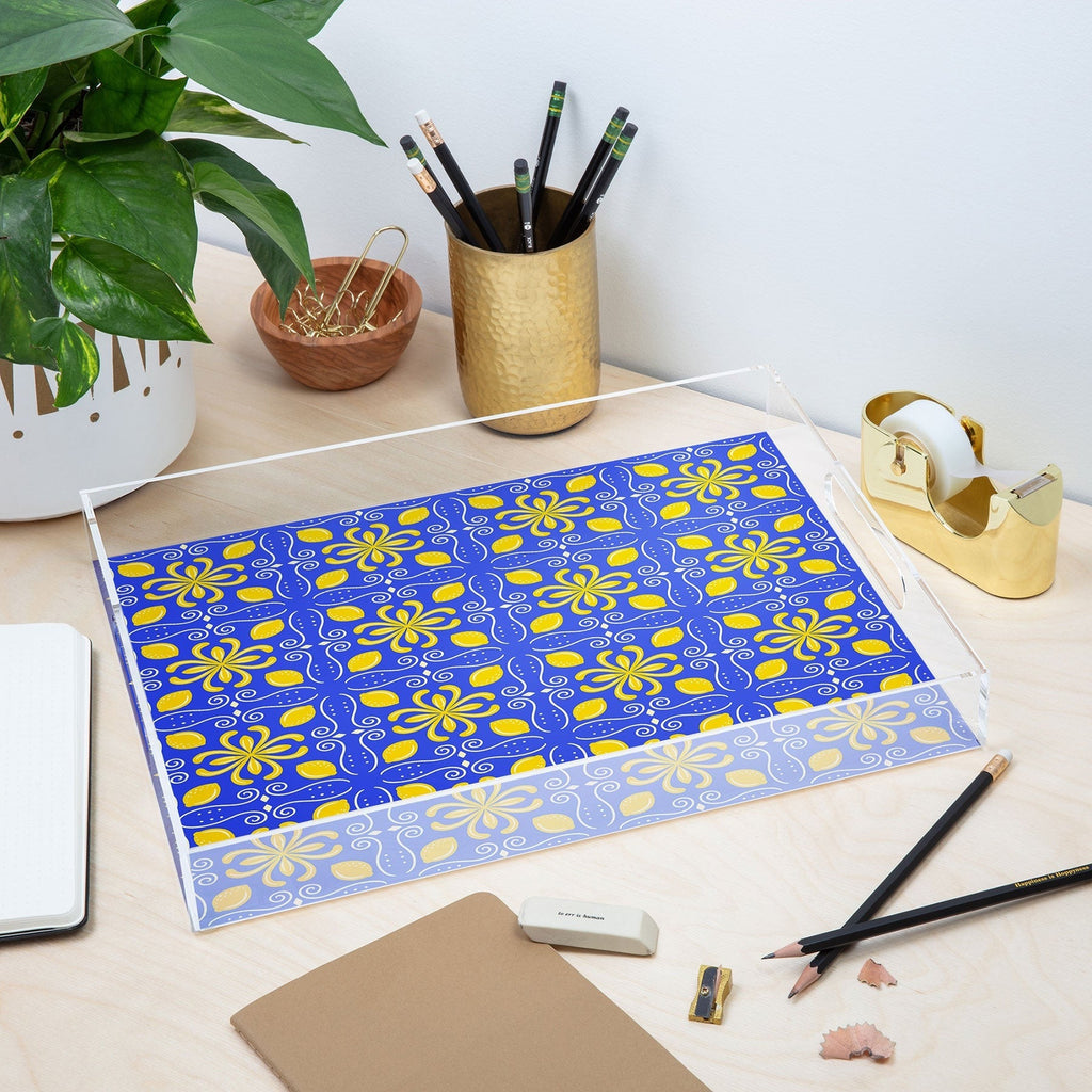 Design by Spark Dolce Vita Lemon Tile Acrylic Tray