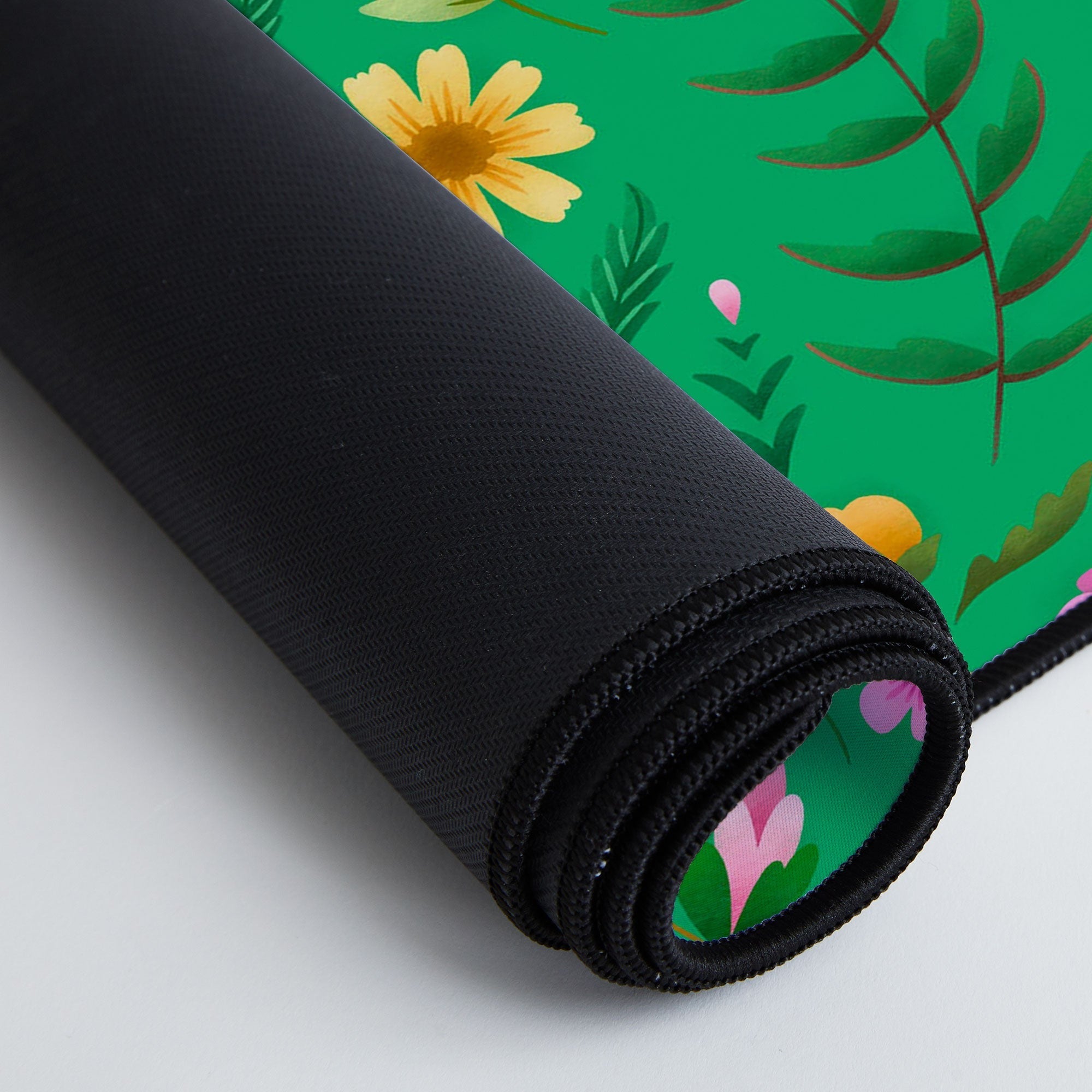 Pimlada Phuapradit Ditsy Spring Floral Green Desk Mat