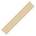Jessica Molina Salute Gold Pattern on Cream Table Runner