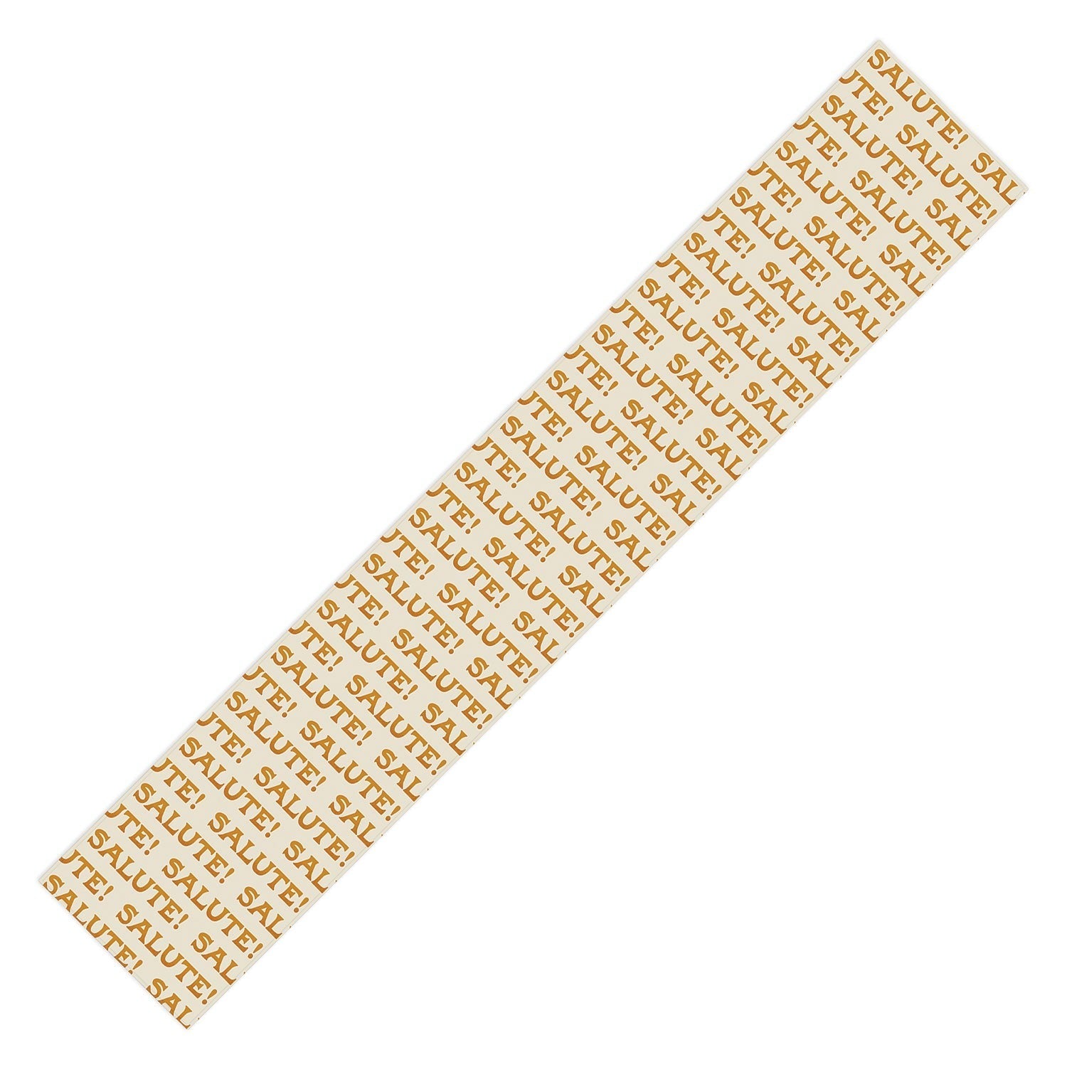 Jessica Molina Salute Gold Pattern on Cream Table Runner