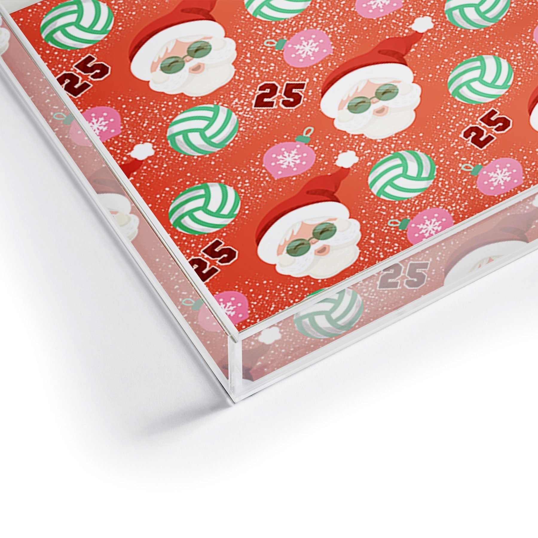 Design by Spark Sporty Volleyball Santa Acrylic Tray