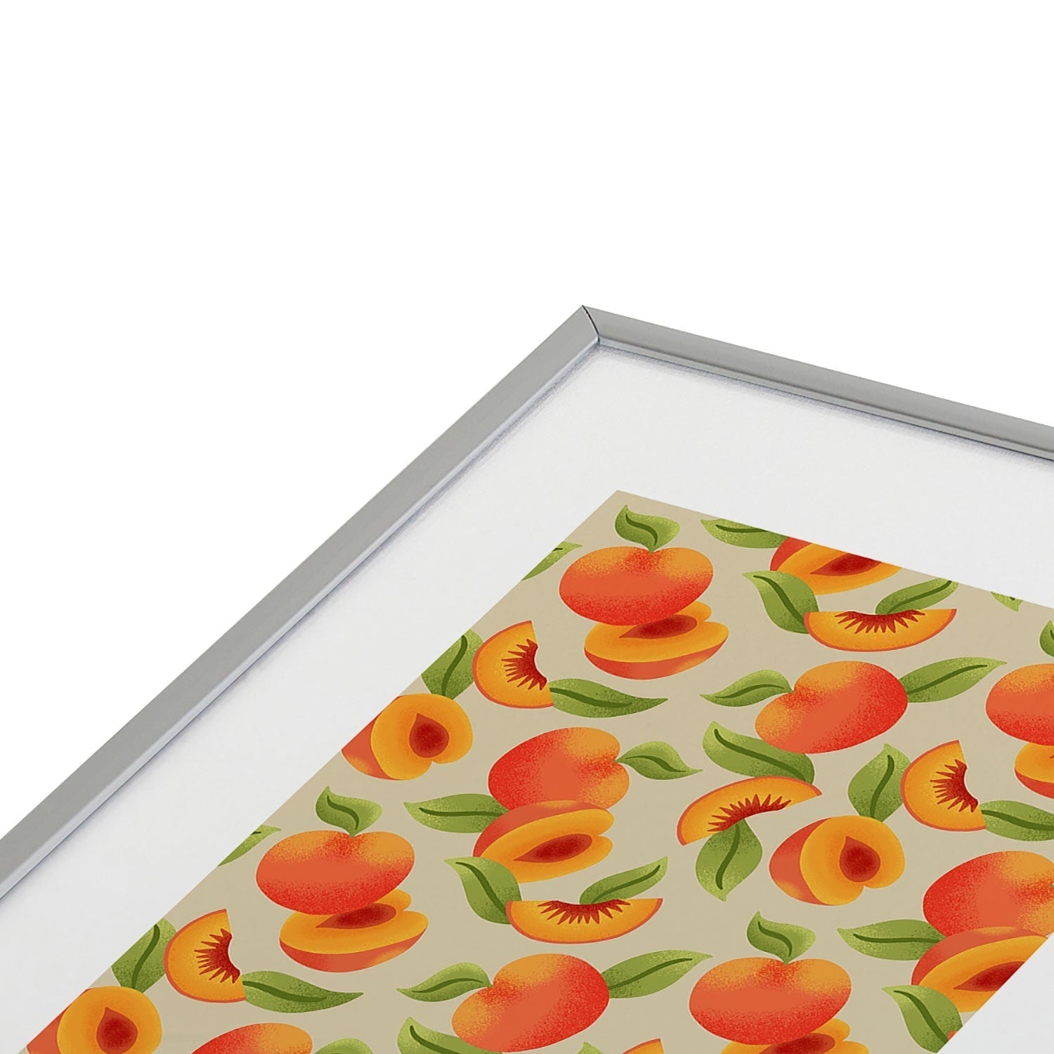 Jessica Molina Peach Pattern Metal Framed Art Print