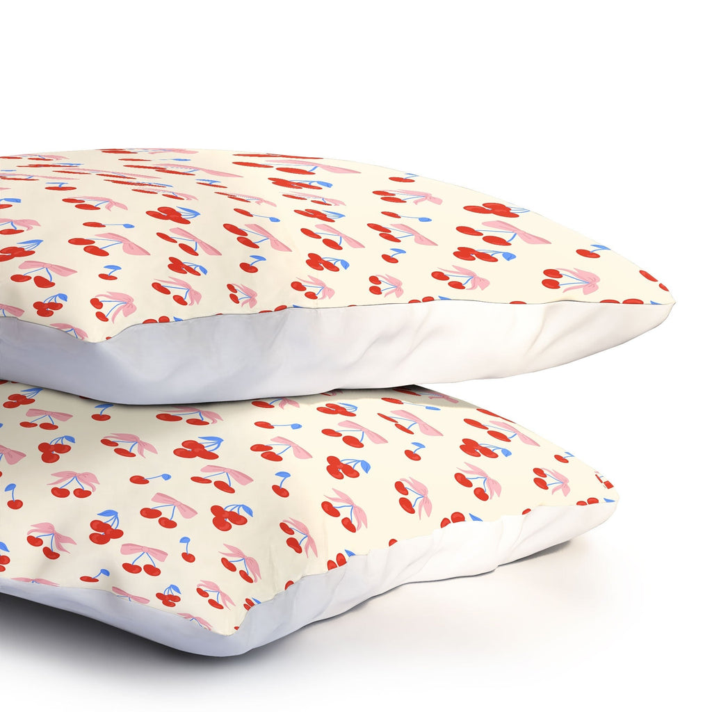 Design by Spark Cherries And Ribbons Pillow Shams