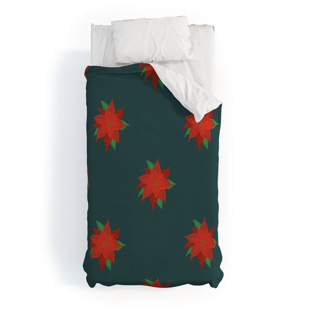 Design by Spark Poinsettia Florals Duvet Cover