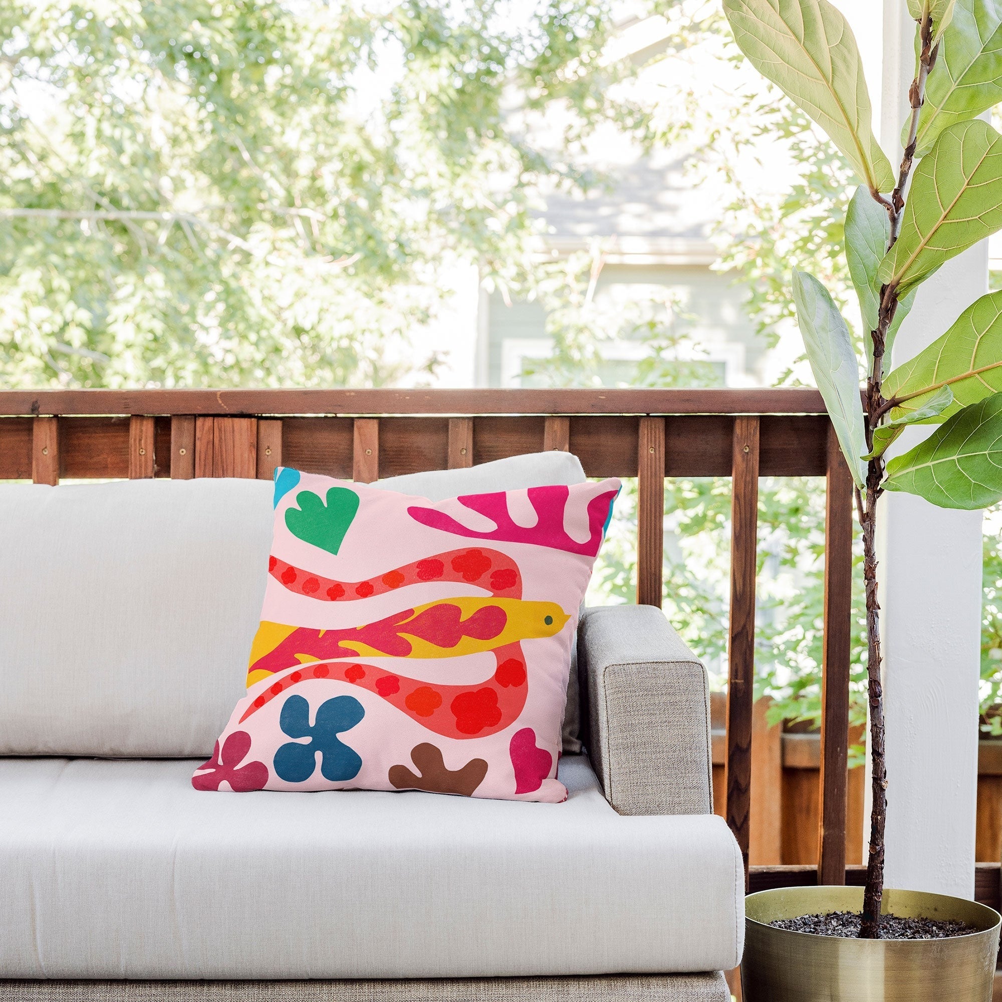 Garima Dhawan Cutouts 49 Outdoor Throw Pillow